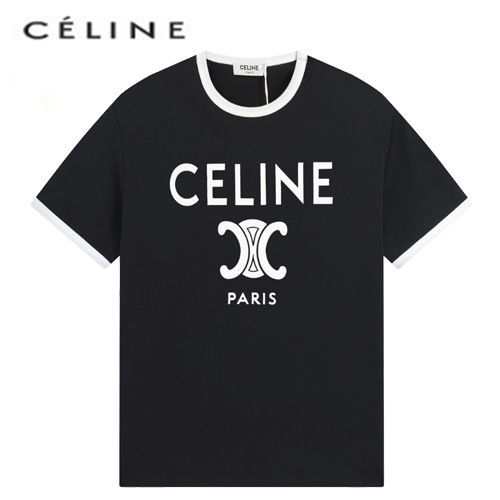 CELINE-061310 셀린느 블랙 프린트 장식 티셔츠 남여공용