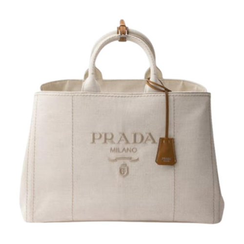 [스페셜오더]PRADA-2VG131 프라다 내추럴 코튼 캔버스 토트백