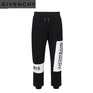 GIVENCHY-BM503V3 지방시 블랙 코튼 GIVENCHY 엠보싱 조거 팬츠