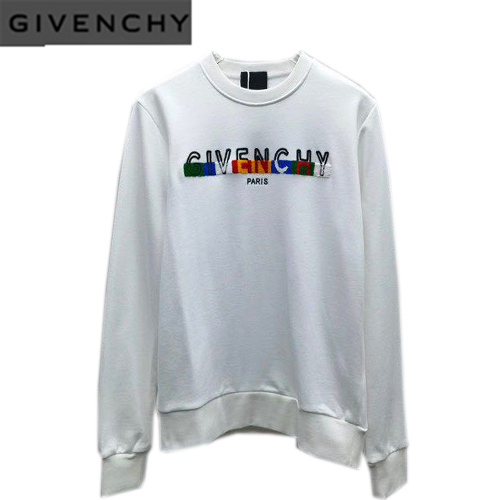 GIVENCHY-081812 지방시 화이트 아플리케 장식 스웨트셔츠 남성용