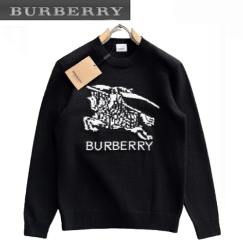 BURBERRY-110614 버버리 블랙 아카이브 로고 장식 스웨터 남성용