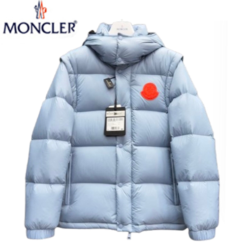 MONCLER-J20911 몽클레어 라이트 블루 Cyclone 2-in-1 쇼트 다운 재킷 남여공용