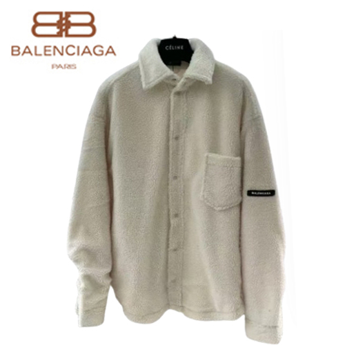 BALENCIAGA-102313 발렌시아가 화이트 시어링 재킷 남성용