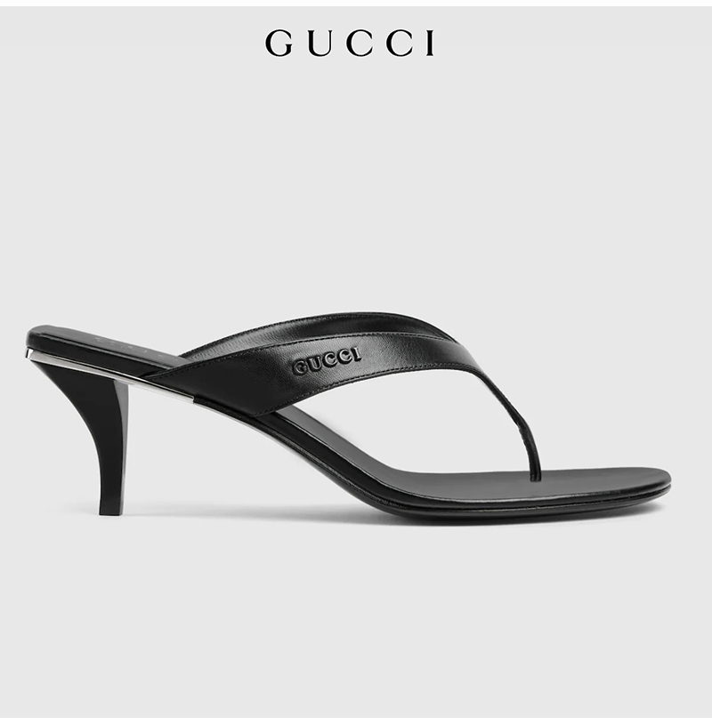 GUCCI-865403 구찌 여성 비토리아 T-스트랩 샌들 블랙