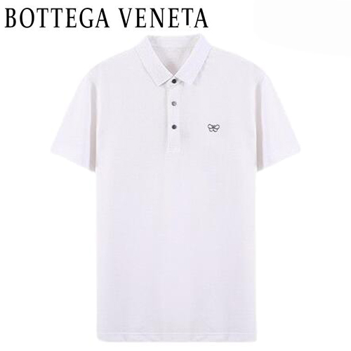BOTTEGA VENETA-06112 보테가 베네타 화이트 코튼 폴로 티셔츠 남성용
