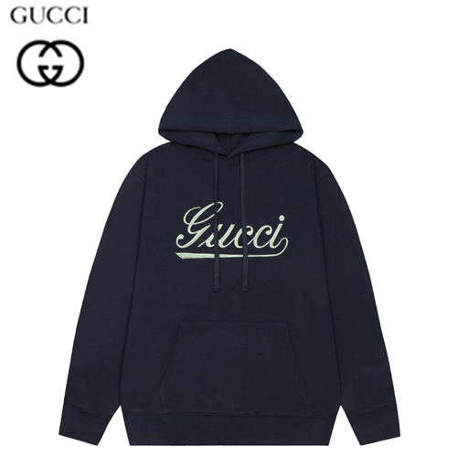 GUCCI-09262 구찌 네이비 아플리케 장식 후드 티셔츠 남여공용