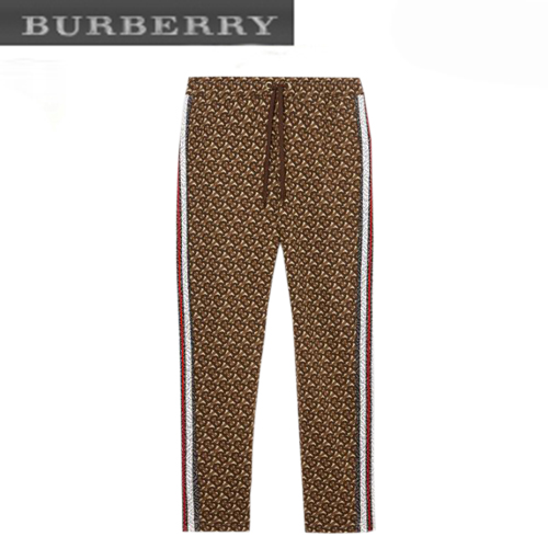 BURBERRY-80182421 버버리 모노그램 스트라이프 프린트 코튼 트랙 팬츠