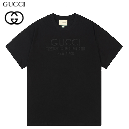 GUCCI-06133 구찌 블랙 아플리케 장식 티셔츠 남여공용