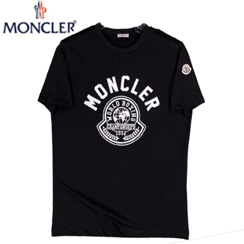 MONCLER-05293 몽클레어 블랙 아플리케 장식 티셔츠 남여공용