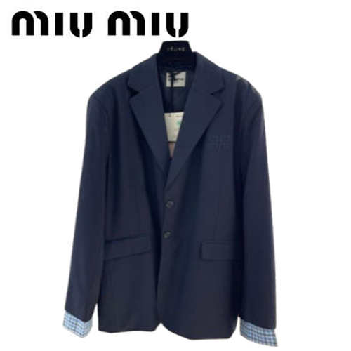 MIUMIU-08313 미우미우 네이비 울 재킷 여성용