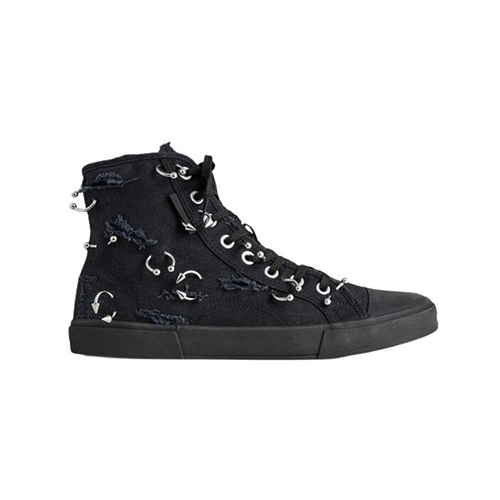 BALENCIAGA-688752 발렌시아가 블랙 PARIS HIGH TOP 피어싱 스니커즈 남여공용