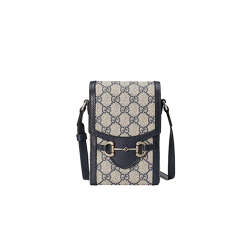 [스페셜오더]GUCCI-625615 4075 구찌 베이지/블루 GG 수프림 홀스빗 1955 미니 숄더백