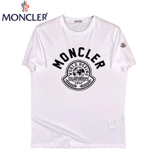 MONCLER-05294 몽클레어 화이트 아플리케 장식 티셔츠 남여공용