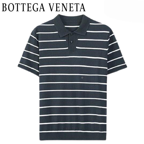 BOTTEGA VENETA-06115 보테가 베네타 네이비 스트라이프 폴로 티셔츠 남성용