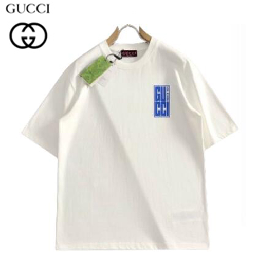 GUCCI-06134 구찌 화이트 프린트 장식 티셔츠 남성용
