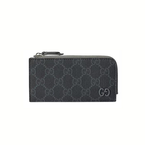 [스페셜오더]GUCCI-795233 1048 구찌 블랙 GG 디테일 GG 지퍼 카드 케이스