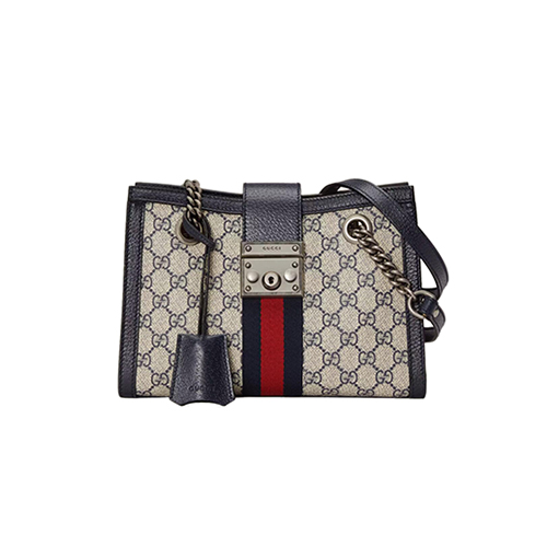 [스페셜오더]GUCCI-498156 4076 구찌 블루/베이지 패들락 스몰 GG 숄더백