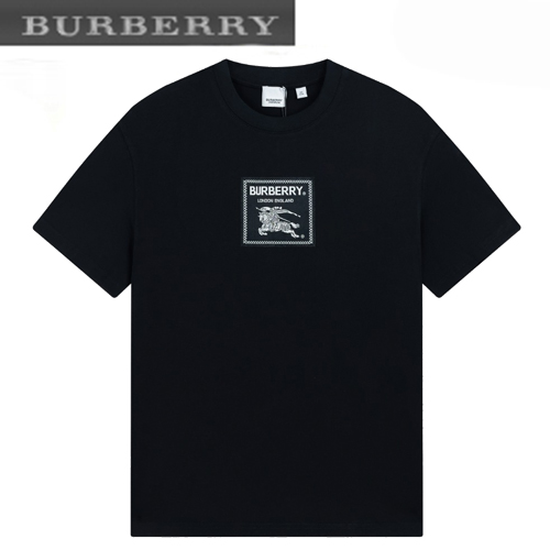 BURBERRY-06137 버버리 블랙 아카이브 로고 패치 장식 티셔츠 남여공용