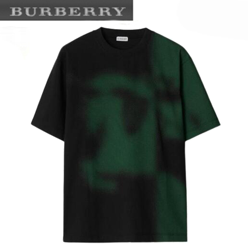 BURBERRY-80905861 버버리 블랙 하프톤 EKD 코튼 티셔츠 남여공용