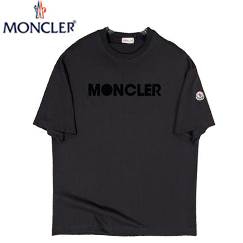 MONCLER-06087 몽클레어 블랙 프린트 장식 티셔츠 남여공용