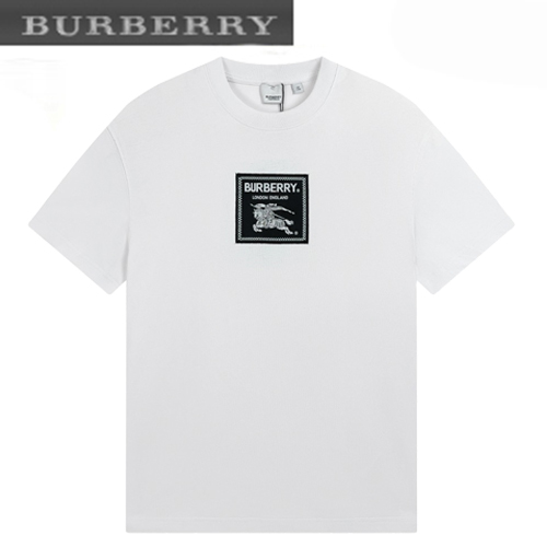 BURBERRY-06138 버버리 화이트 아카이브 로고 패치 장식 티셔츠 남여공용
