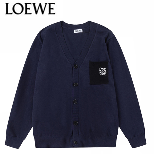 LOEWE-01278 로에베 네이비 니트 코튼 가디건 남여공용