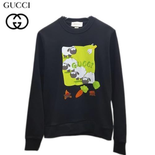 GUCCI-10088 구찌 블랙 프린트 장식 스웨트셔츠 남성용