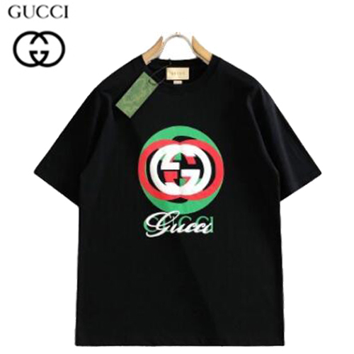 GUCCI-05109 구찌 블랙 GG 프린트 장식 티셔츠 남성용