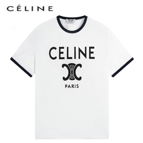 CELINE-06139 셀린느 화이트 프린트 장식 티셔츠 남여공용