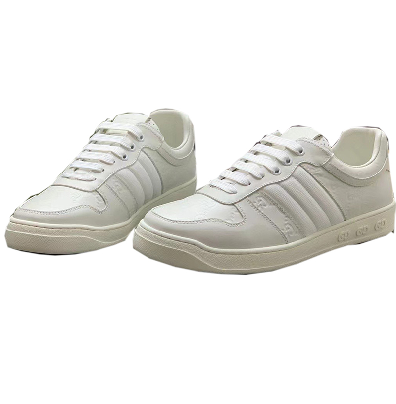 GUCCI-832466 구찌 GG로고 화이트 가죽 스니커즈 남성용